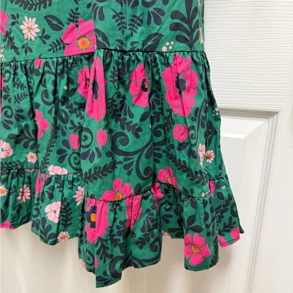 La DoubleJ Green and Pink Floral Dress - Picture 14 of 14